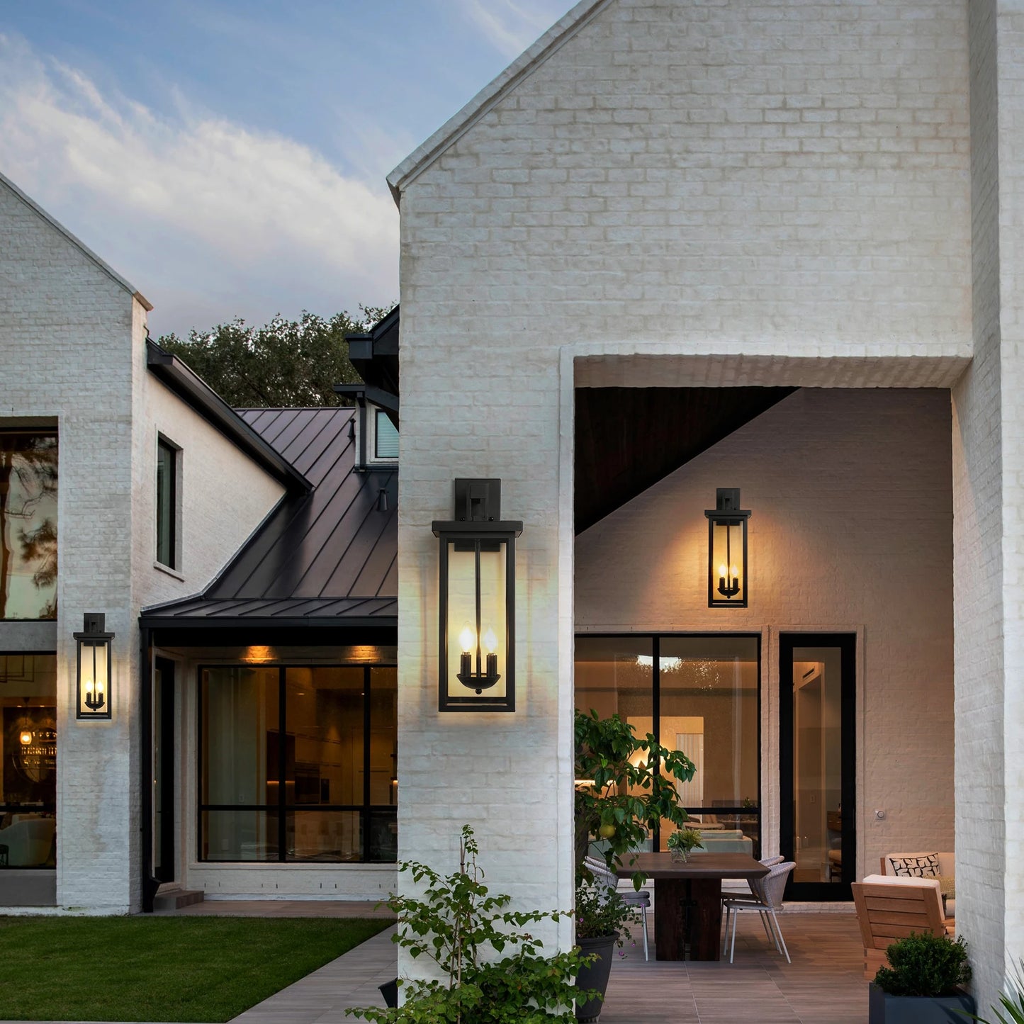 Applique murale d'extérieur en verre américain IP65