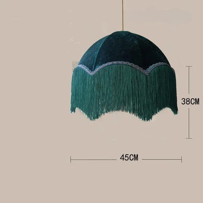French retro tassel fabric chandelier