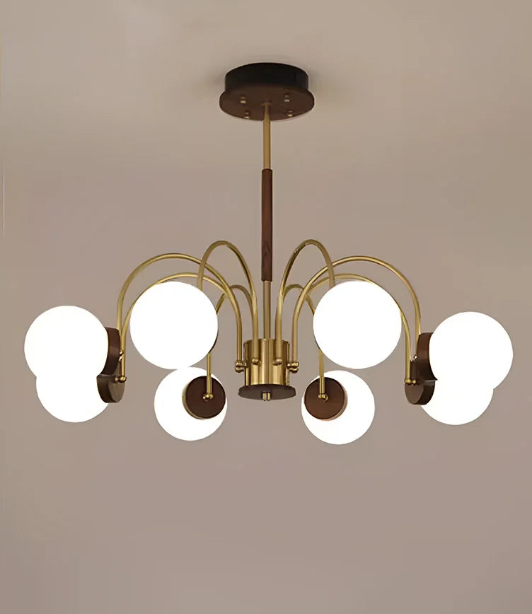 Walnut chandelier light for bedroom and living room