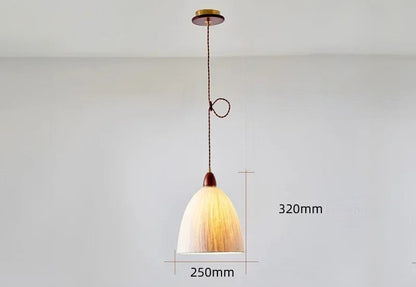 Suspension en papier de riz couleur noyer, style wabi sabi