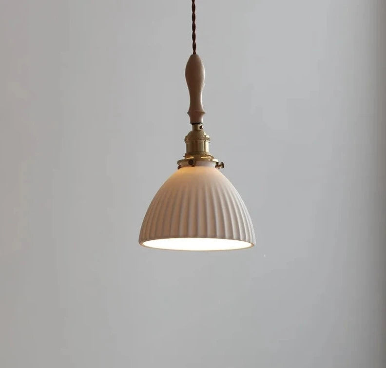 LUXELY modern minimalist white ceramic pendant light