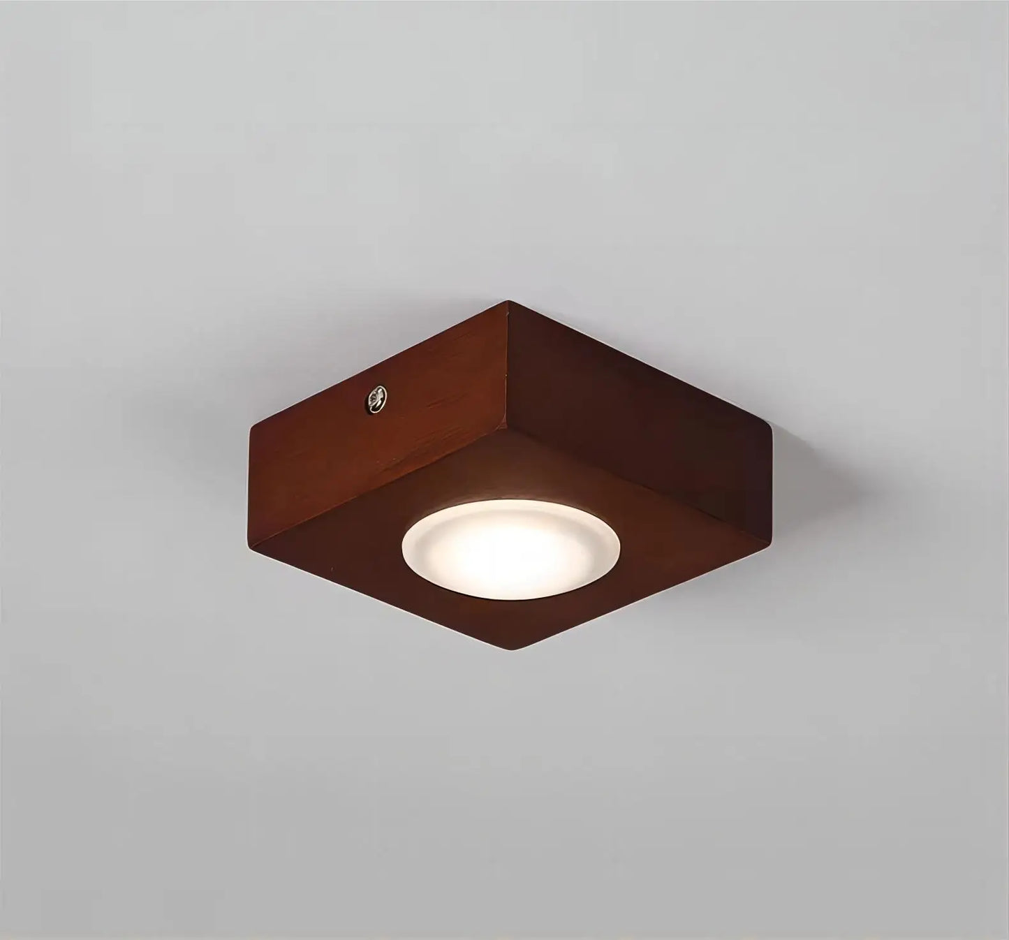 Walnut brass ceiling spotlight for kitchen island
