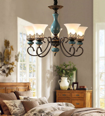 Emerald Ceramic Chandelier