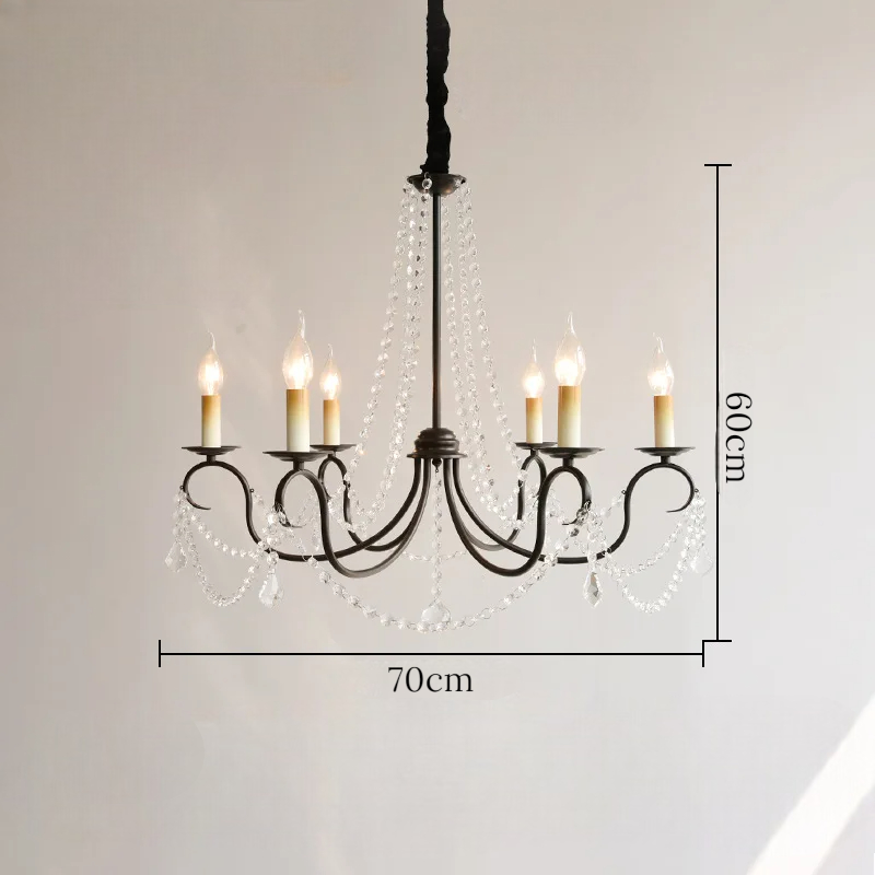 Noir french crystal loft piece