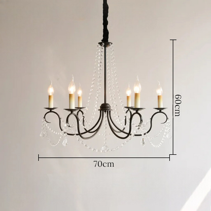 Noir french crystal loft piece