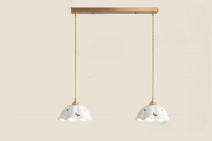 Butterfly keramische koperen LED-hanglamp voor de slaapkamer