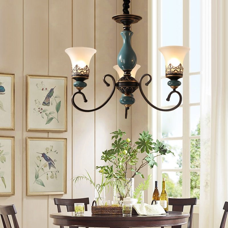 Emerald Ceramic Chandelier