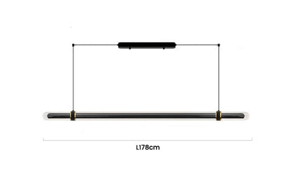 High end linear pendant light for bar counter
