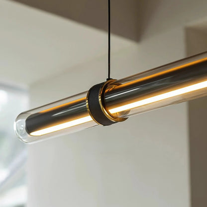 High end linear pendant light for bar counter