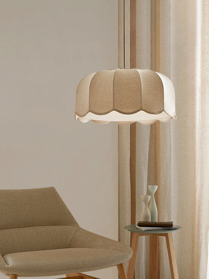 Japanse stoffen hanglamp voor de slaapkamer