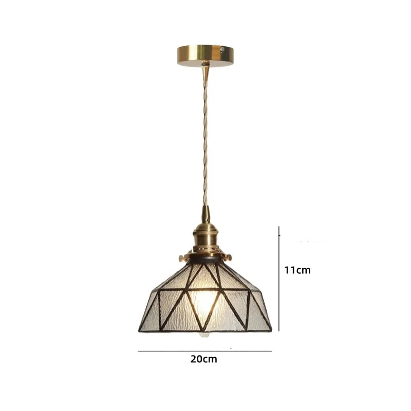 Suspension LED en céramique blanche et cuivre