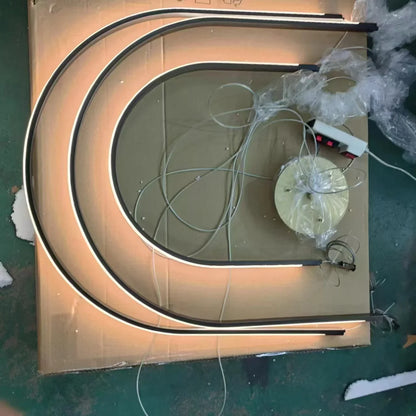 Minimalist linear restaurant chandelier for villa