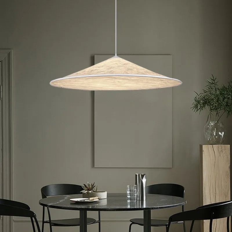 Japanese silk pendant light