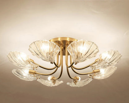 Postmodern design glass shell chandelier