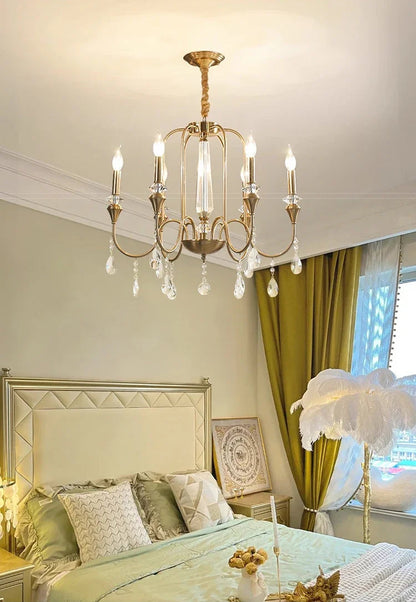 American candle crystal foyer light