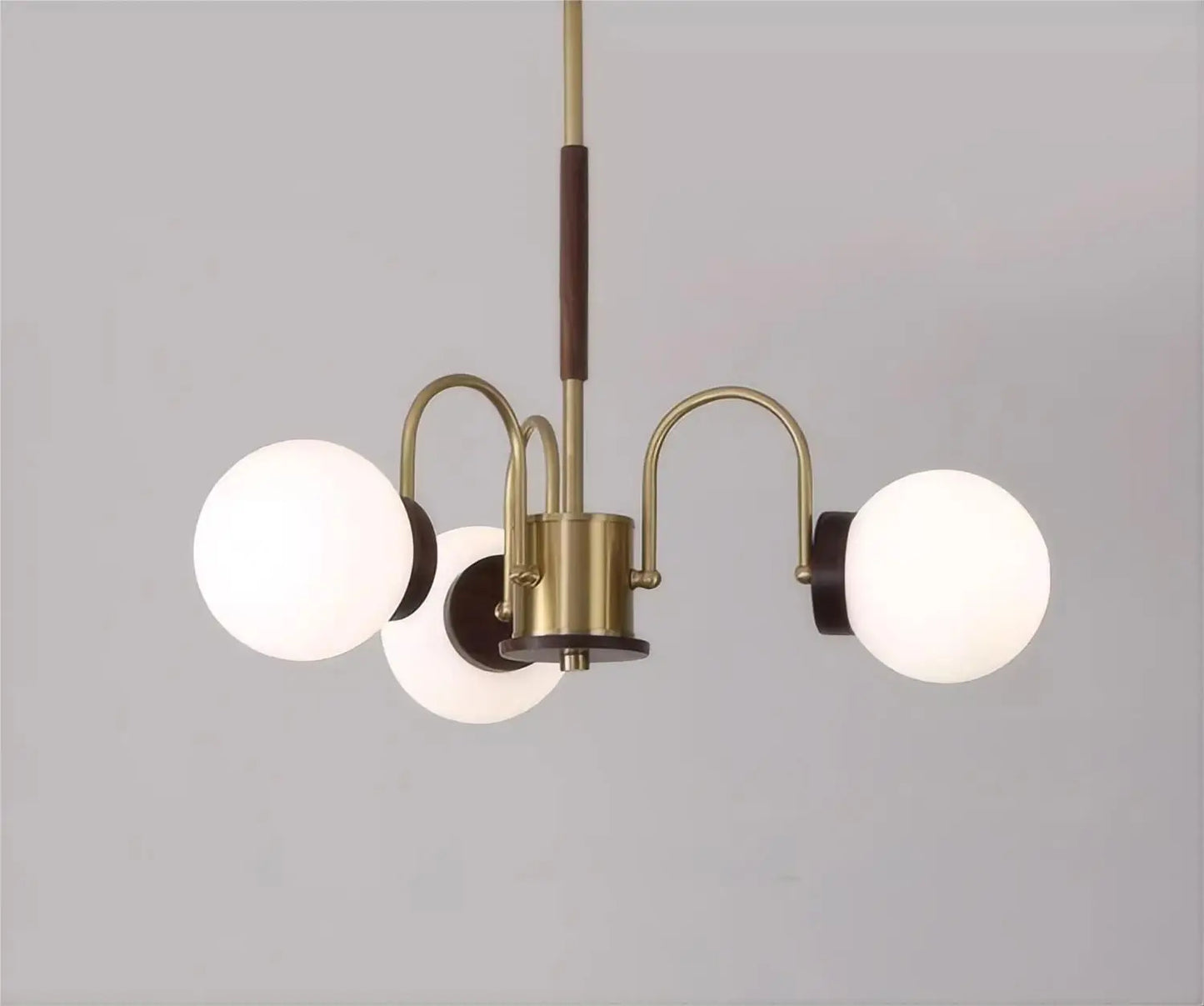 Walnut chandelier light for bedroom and living room