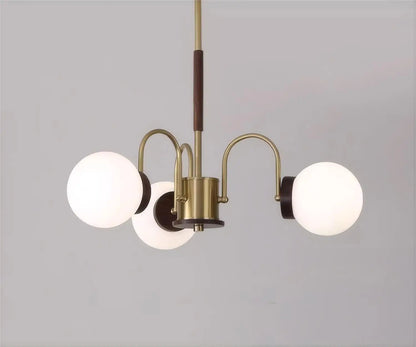 Walnut chandelier light for bedroom and living room