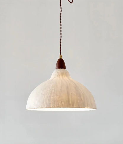 Suspension en papier de riz couleur noyer, style wabi sabi