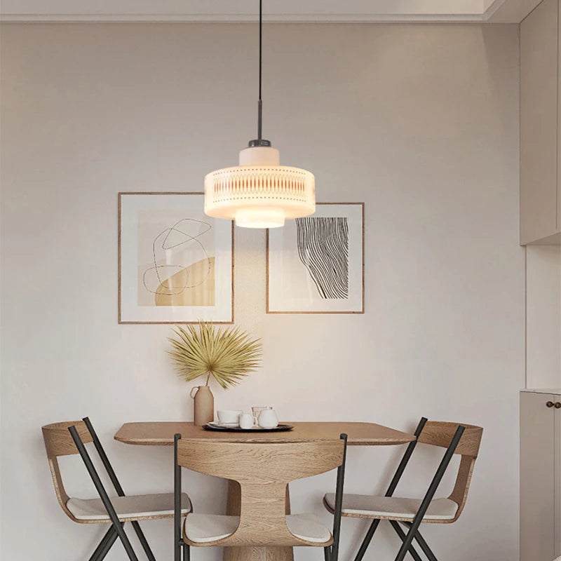 Suspension en verre blanc pour chambre à coucher et bar