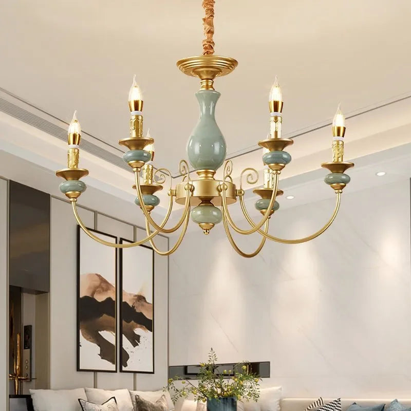 LUXELY Ceramic candle chandelier