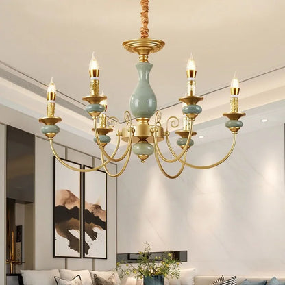 LUXELY Ceramic candle chandelier