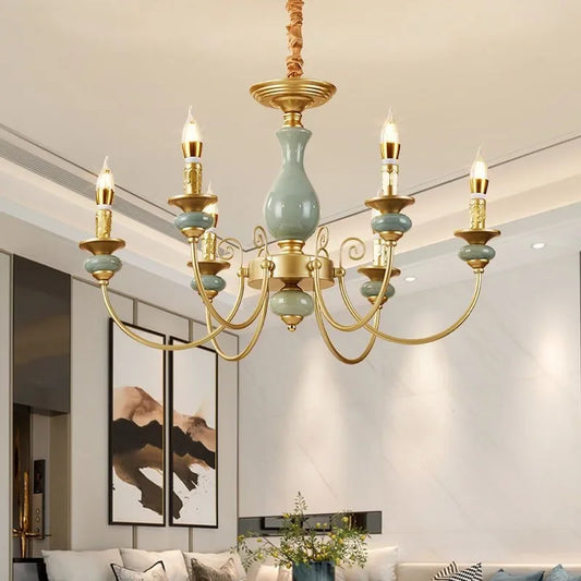 LUXELY Ceramic candle chandelier