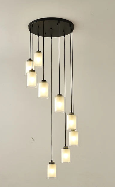 Nordic chandelier for high ceiling staircase