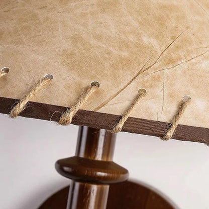 Nordic solid wood fabric wall lamp for bedroom