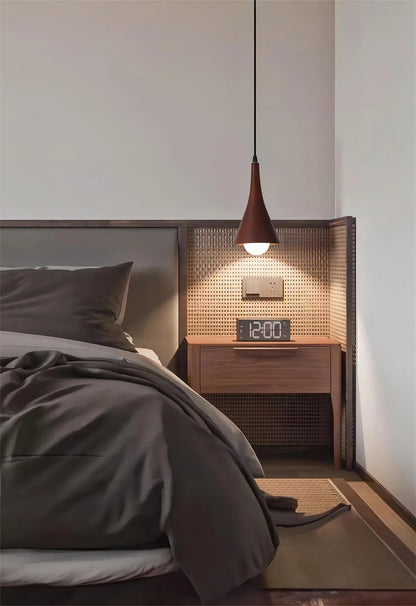 Walnut pendant light for living and dining room