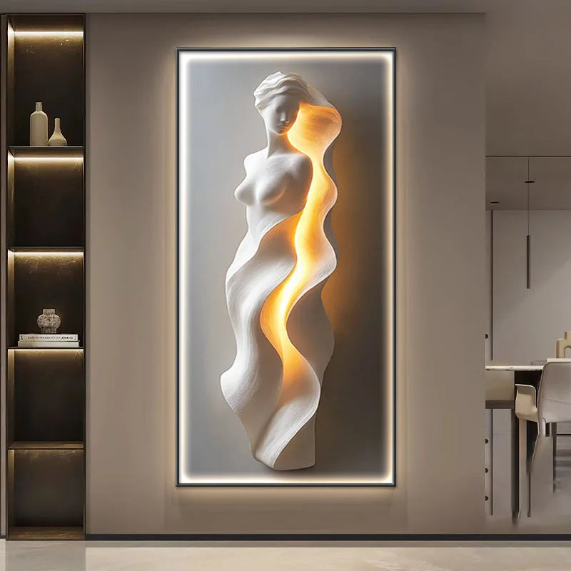 Abstracte wandlamp voor op de muur