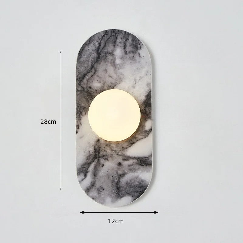 Lyxig vägglampa i marmorsten