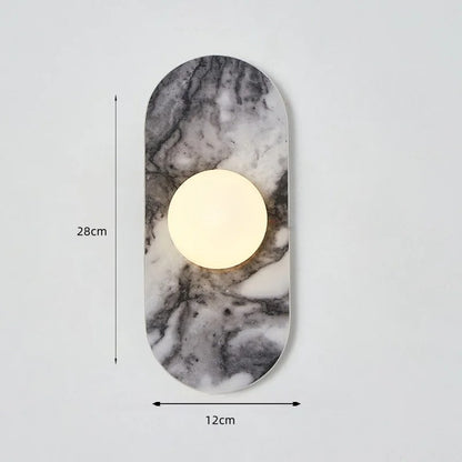 Lyxig vägglampa i marmorsten