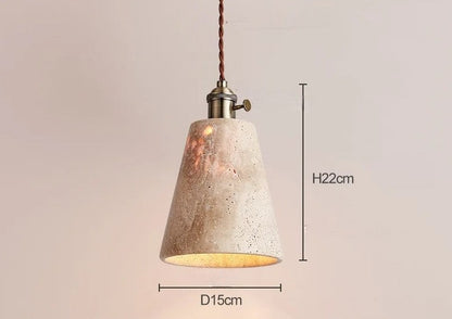 Travertin rustieke hanglamp