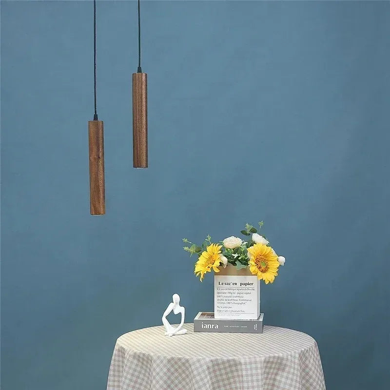 Minimalistische houten Scandinavische hanglamp