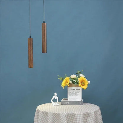 Minimalistische houten Scandinavische hanglamp