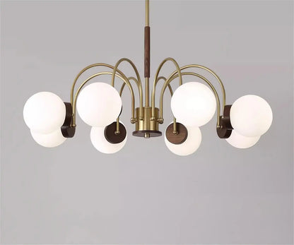 Walnut chandelier light for bedroom and living room