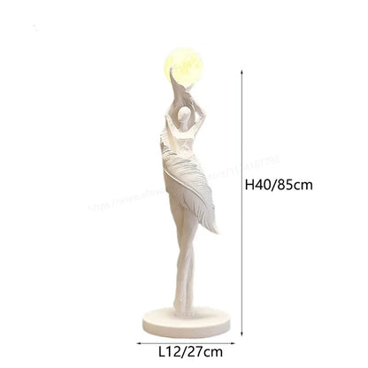 Sculptural humanoid floor lamp