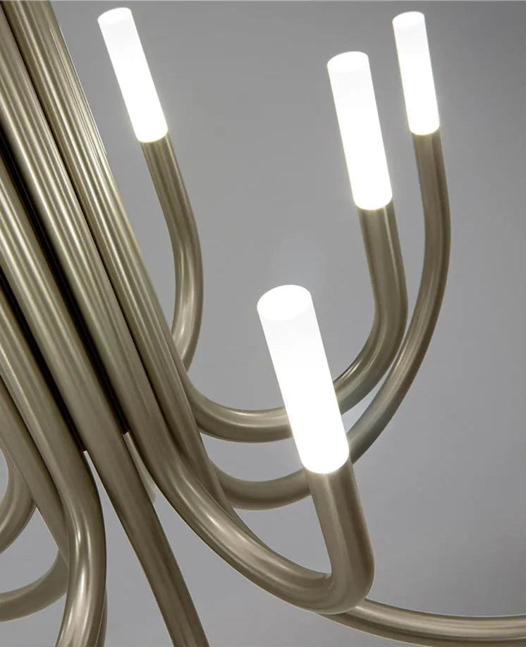 Minimalist linear chandelier for dining room