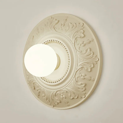 LUXELY circular french white retro living room lamp