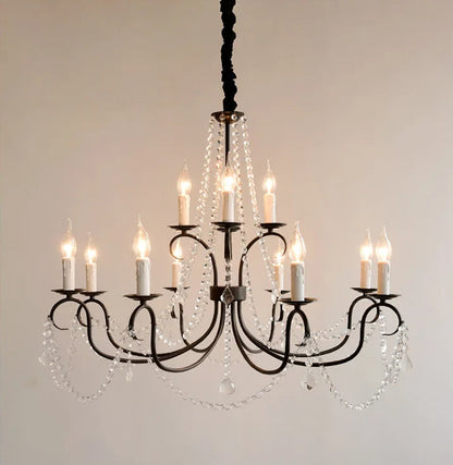 Noir french crystal loft piece