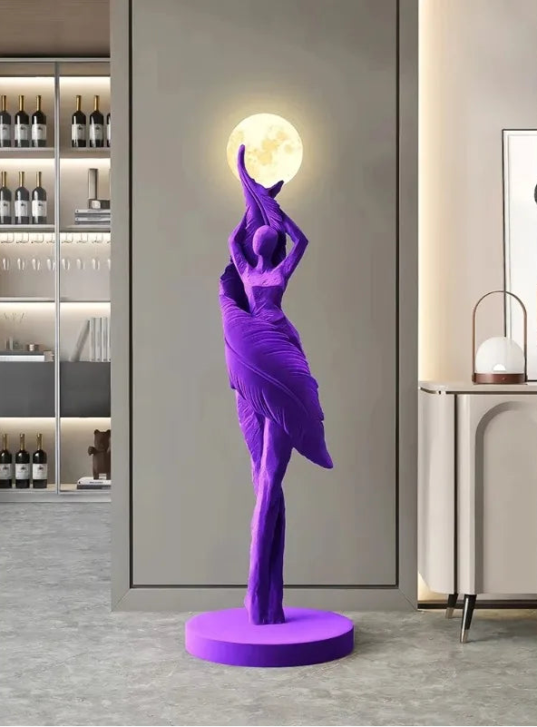 Sculptural humanoid floor lamp