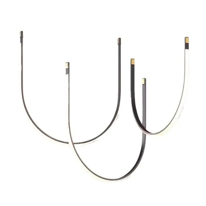 Minimalist linear restaurant chandelier for villa