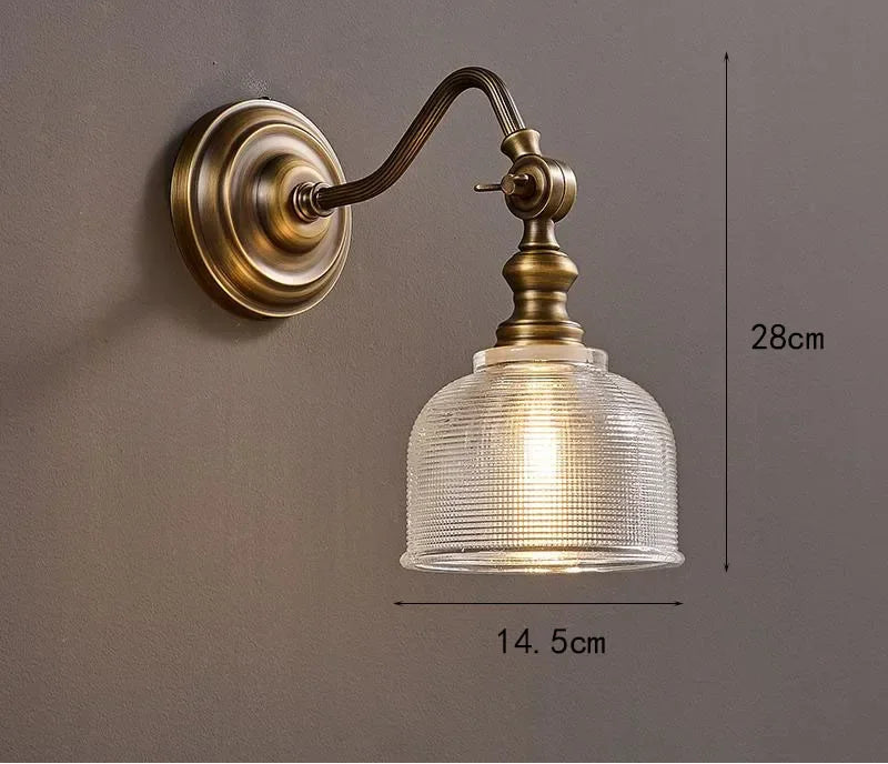 European brass wall light for living room
