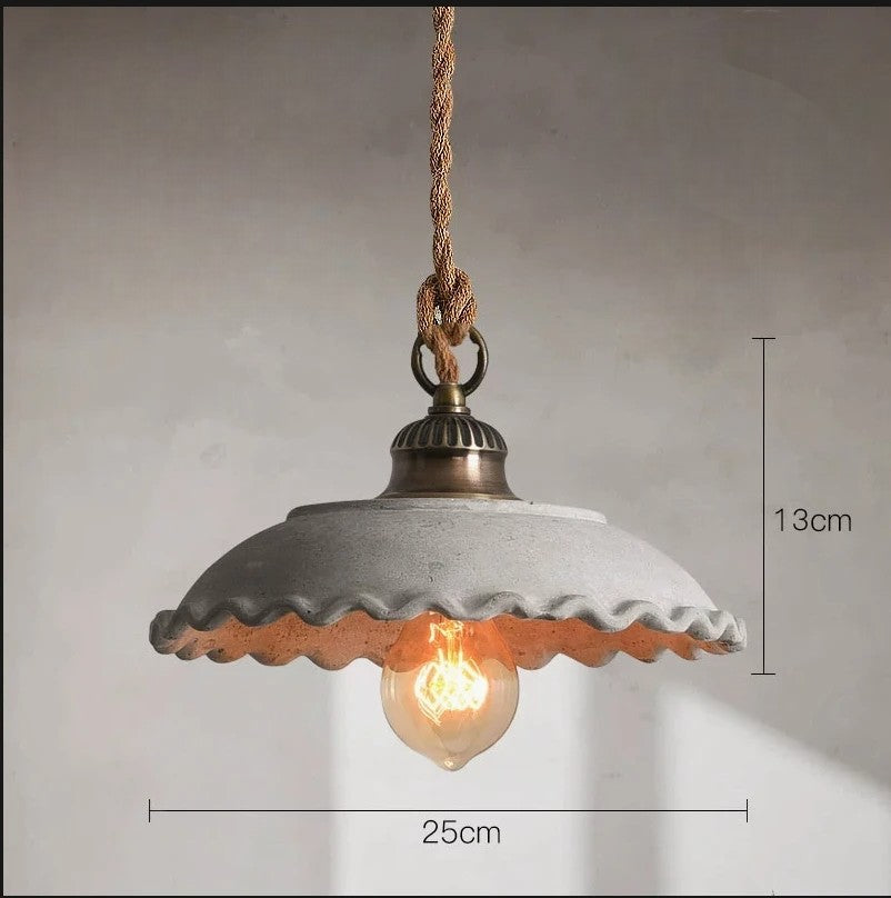 Loft ceramic vintage hanging lamp for cafe and dining