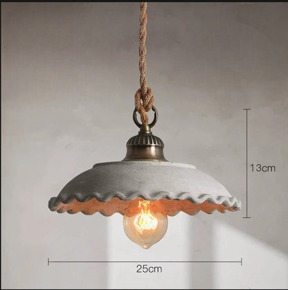 Loft ceramic vintage hanging lamp for cafe and dining