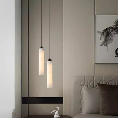 Natural marble led pendant light for dining room