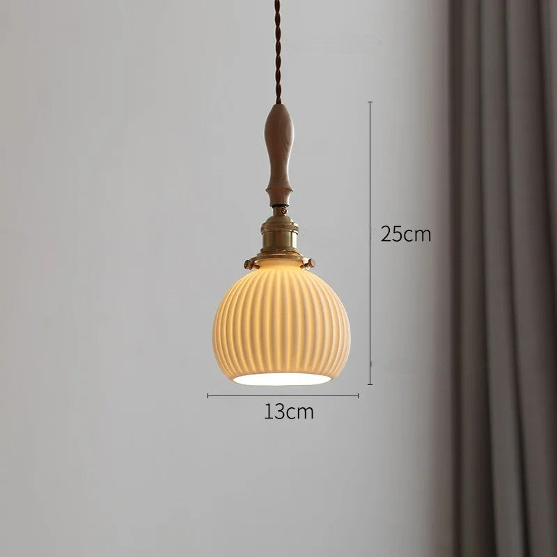 Butterfly keramische koperen LED-hanglamp voor de slaapkamer