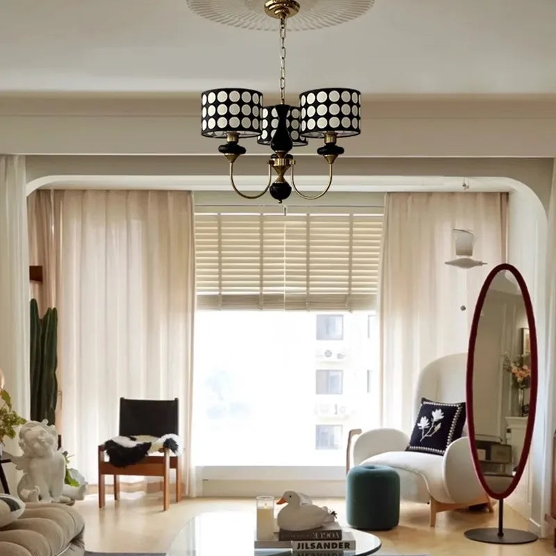 Copper and wrought iron chandelier for dining room