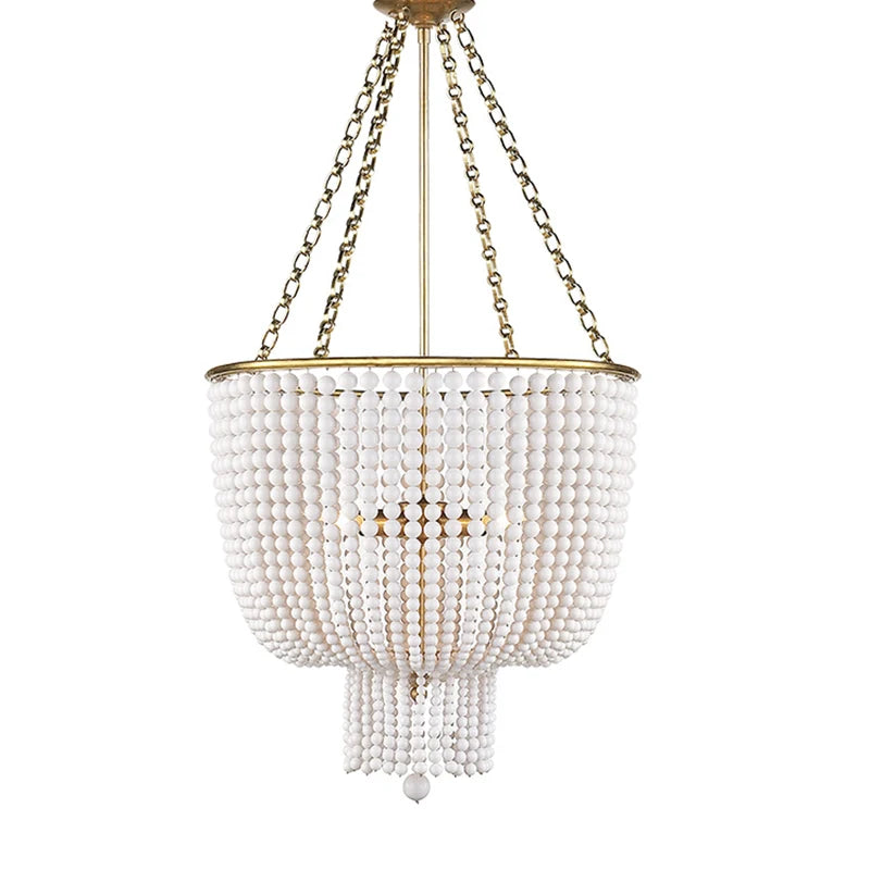 Tiered beaded chandelier for palace