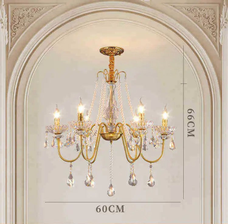 European french crystal salon light